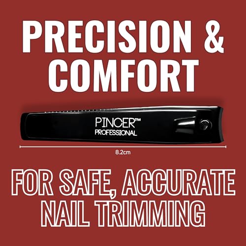 Pincer Professional Stainless Steel Grooming Set, Expert Tweezers with Slanted Tip and Nail Clippers