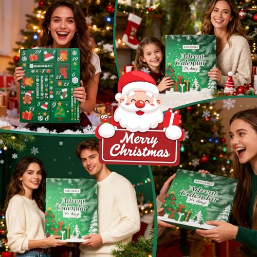 Makeup Advent Calendar 2025,24 Days Christmas Advent Calendar for Teen Girls,2025 Xmas Countdown Calendar Make Up Sets for Christmas Party Festival with Mascara Eyeshadow Lipstick Blush Eyebrow Soap