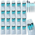 20 Sets Travel Makeup Brush Set Bulk Brushes Bag Mini Face Make up Brushes Brushes Bag for Makeup Party Favors Wedding Bridal Shower Favors Bridesmaid Gift Bachelorette Party Gift(Blue)