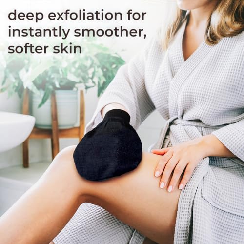 Natural Elephant Exfoliating Hammam Glove - Face and Body Exfoliator Mitt 5 and 10 Packs (3 Orange, 2 Teal (Pack of 5))
