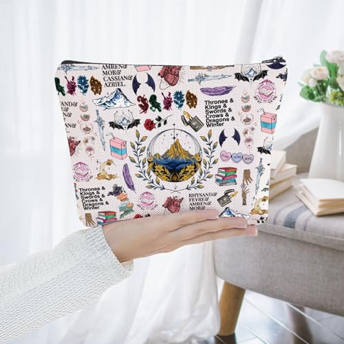 BWWKTOP Bookish Makeup Bag Book Lovers Gifts Bookworm Makeup Zipper Pouch Bag Bookish Merchandise (PHYSA)