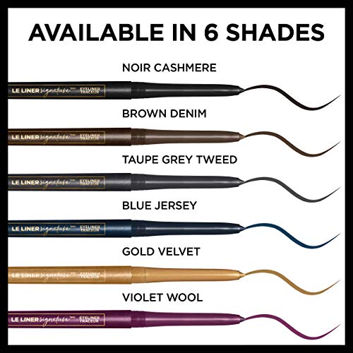 L¡¯Or?al Paris Makeup Le Liner Signature Mechanical Eyeliner, Easy-Glide, Smudge Resistant, Bold Color, Long Lasting, Waterproof Eyeliner, Violet Wool, 0.011 oz., 1 count