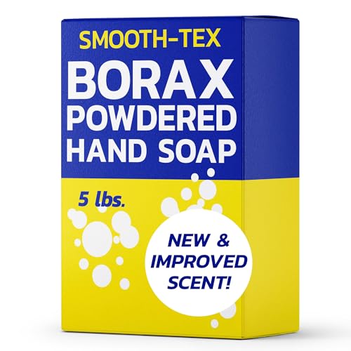 Smooth-Tex Borax Powdered Hand Soap - Heavy Duty Industrial Hand Wash - Removes Grease, Grime and Oil from Hands for Mechanics & Industrial Workers, Compare to Boraxo - 5 lbs (1 Pack)