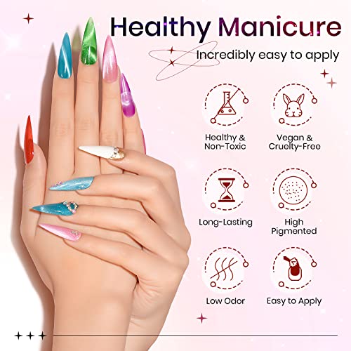 12 PCS 9D Cat Eye Gel Polish + 12 PCS Neon Magnet Gel Polish