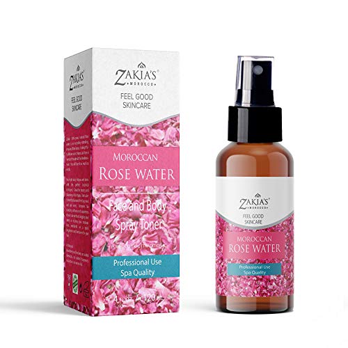 HYDROSOL Water Collection (Rose Water, 4 oz) - Moroccan Rose Water for Face & Hair - 4 oz