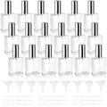 20 Pack Clear Glass Perfume Bottle, 15ml Fine Mist Atomizer Spray Bottles, Empty Small Refill Fragrance Bottles with Droppers and Funnels for Travel Cleaning Face Body Essential Oil, Liquid
