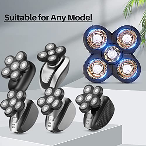 Vsmooth Electric Shaver Replacement Head - Shavers for Bald Men Replaceable Head - Waterproof Blades for Men Replacement Shaving Heads - Wet & Dry Electric Razor Floating Replacement Blade Head