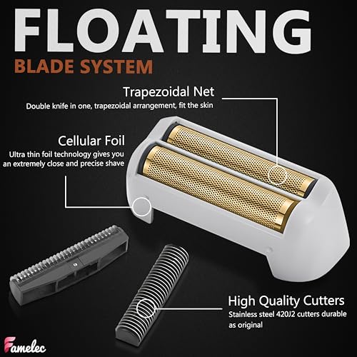 BlueFire Head Shaver for Bald Men, Corded 3D Electric Rotary Shavers with Pop-up Trimmer,Bald Head Close Shaver for Men, Rotary Shaver Electric Dry Shave