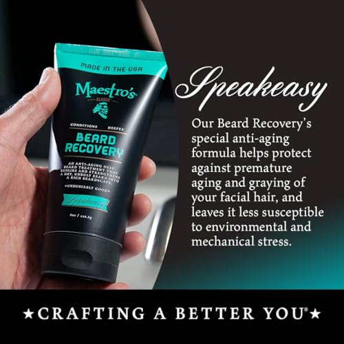 Maestro's Classic Beard Recovery Tube ? Mark of a Man Blend | Beard Moisturizer for All Hair Types | Hydrating, Soothing & Softening Beard Conditioner for Men, 8 Ounce