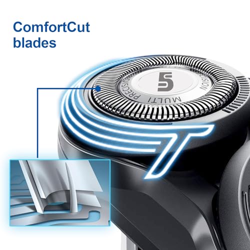 SH50 Replacement Heads for Philips Norelco Series 5000 Shaver - 6 Pack Compatible Blades Norelco 5000 Replacement Heads S5210 S5675 SH50/52