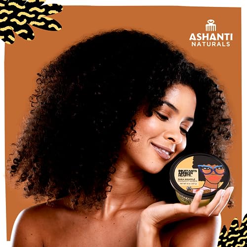 Ashanti Naturals Scented Whipped Shea Butter for Skin | Moisturizing African Raw Shea Butter, Almond Oil and Coconut (Midnight Amber Souffle, 8oz)