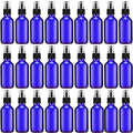 Eccliy 32 Pcs Glass Spray Bottles 2 oz for Essential Oils Small Fine Mist Refillable Mini Liquid Cosmetic Spray Bottles Containers for Travel Cleaning Skin Care Plants