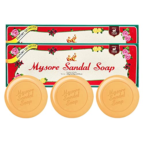 Mysore Sandalwood Soap 150gm - 6 ps (Pack of 2)
