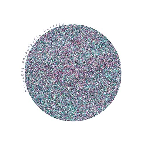 MARBLERS Holographic Glitter [Holo Fairy Powder] 1.5oz (42g) | Fine | Non-Toxic, Vegan, Cruelty-Free | Face, Body, Eyeshadow, Hair, Festival, Party Makeup | Nail Art, Polish | Resin, Tumbler, Candle