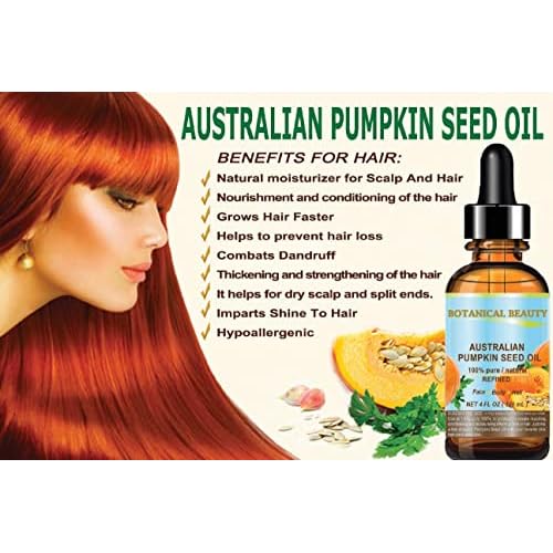 Botanical Beauty Australian PUMPKIN SEED OIL Pure Natural Virgin Unrefined Cold Pressed Carrier Oil. 1 Fl.oz.- 30 ml. for Face, Skin, Hair, Lip, Nails