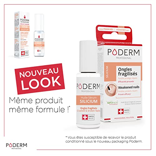 PODERM ? NAIL STRENGTHENER FOR DAMAGED NAILS ? 100% Natural Ingredients ? VEGAN - Professional Nail Care : Fortifies, Protects, and Repairs Weak Nails - Nail Strengthener and Protector ? Swiss Made