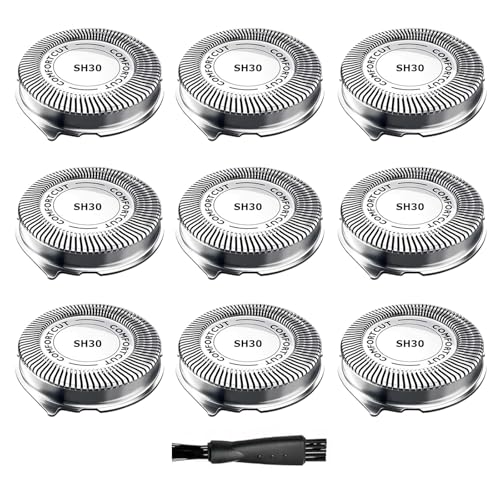 SH30 Replacement Heads Compatible with Philips Norelco 3000 Replacement Blades,Compatible with Norelco Series 3000 Replacement Heads,for 3000,2000, 1000 and S1560,3900,3600,2400 Etc Model 9-Pack