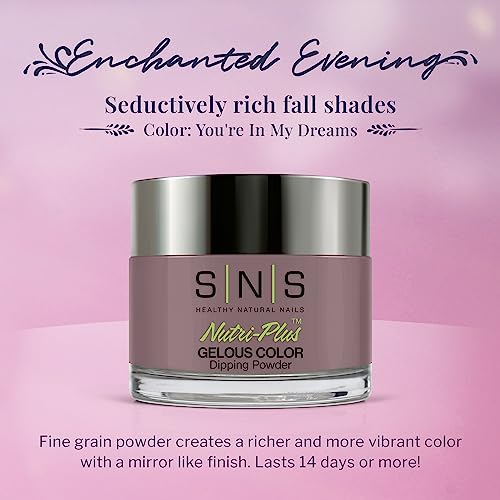 SNS Nail Dip Powder, Gelous Color Dipping Powder - You're In My Dreams (Purple/Lavender), EE08 - Long-Lasting Acrylic Nail Color & Polish Lasts 14 Days - Low-Odor & No UV Lamp - 1.5 Oz
