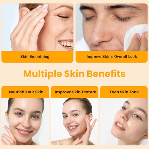Lemon Turmeric Kojic Acid Soap Bar - Turmeric Soap with Vitamin C, Retinol, Collagen Moisturizing for Face, Body, Hands | Suits Dry Sensitive Skin (3 Bars)
