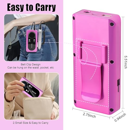 HZXINGWANG Professional 45000 RPM Portable Nail Drill & Electric Nail File for Acrylic Nails, Gel Polish Removal ? Rechargeable with 6 Drill Bits Kit for Home & Salon Use (Purple)