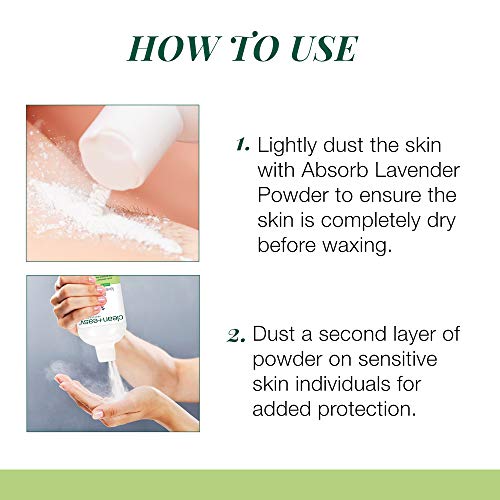Clean + Easy Absorb Lavender Powder Pre Waxing Treatment | Moisture Absorbent Powder for Hair Removal, 3.5 oz