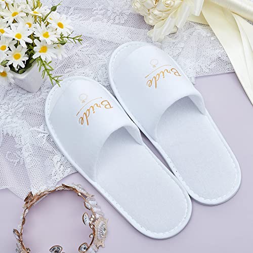 Ramede Set of 12 Bridesmaid Slippers Disposable Wedding Bride Slippers Bulk Bridesmaid Gifts for Wedding Day Bridal Party Women Bachelorette Party Favor(1 Size)