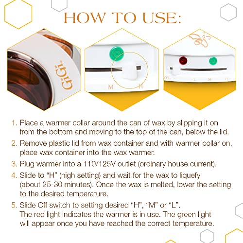 GiGi Hair Removal Cream Duo, Wax Warmer and Creme Wax for Salon-like Results, Made in USA, Unisex, Sensitive Skin, Paraben-Free, Not Tested on Animals, Trusted Brand for Over 40 Years