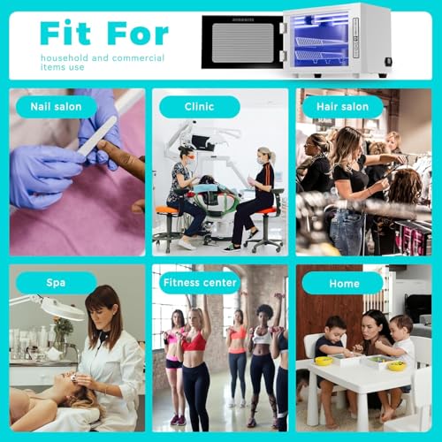 Nail Tool Cabinet, 12L Large Capacity Sanitizer Cleaning Supplies, Multi-Functional Nail Cleaner Box Manicure Tool Cleaning Cabinet Equipment Sanitizing for Beauty, Nail Salon Tool, Toy, Towel