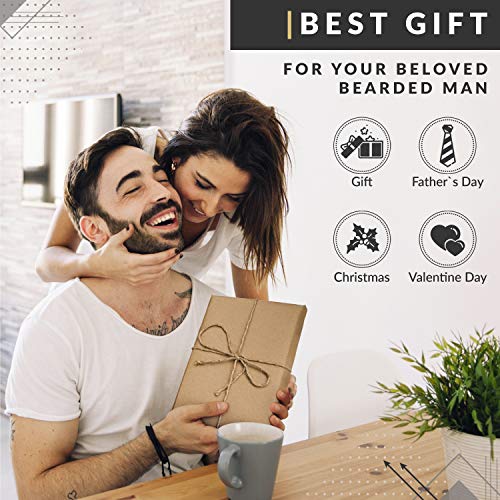 Hunter Jack Beard Kit for Men - Sandalwood Beard Comb, Beard Soap, and Beard Balm - Fine Tooth Mustache Comb - Mens Beard Kit for Care and Grooming in Premium Gift Box
