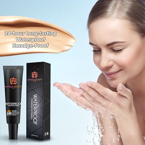 Waterproof Eyeshadow Primer for Oily Eyelids ? 24H Long Lasting, Smudge-Proof Eye Primer Base for All Skin Tones ? Antique Beauty (15 g)