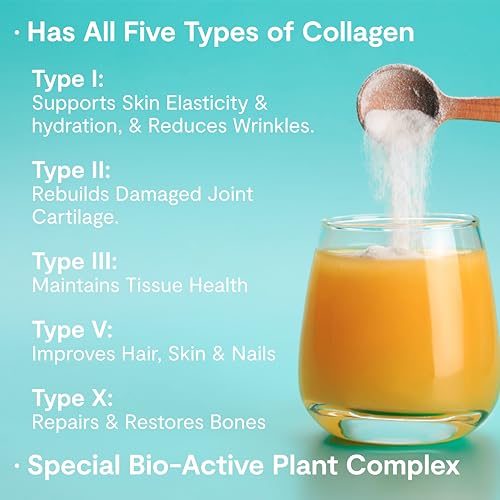Kathy Ireland Multi Collagen Protein Powder Peptides, Types I, II, III, V, X Unflavored, 20g Protein per Serving, Bovine, Chicken, 16 oz