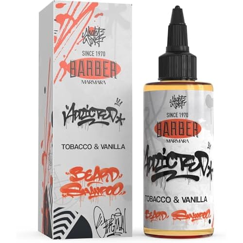 Barber Marmara Tocacco & Vanilla Beard Care and Styling Set Ultimate Beard Box Beard Care Set Including Beard Oil, Beard Shampoo & Beard Wax Gift Idea for Men Beard Care & Styling Set
