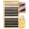 Lash Clusters Kit Manga Eyelash Clusters 300pcs DIY Lash Extension Kit with Bottom Lashes 12-20mm Anime Cluster Lashes Volume Fairy Eyelash Extensions Kit with Bond,Seal,Tweezers by TOOCHUNAG