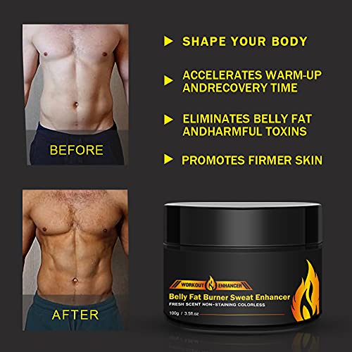 Hot Cream 2Pack, Fat Burning Cream for Belly, Natural Sweat Workout Enhancer Gel, Slim Shaping Cream, Cellulite Treatment for Thighs, Legs, Abdomen, Arms and Buttocks, for Men or Women-3.5 Oz(100g)1