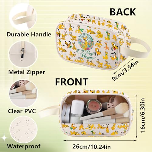 WZMPA Funny Dog Cosmetic Bag Dog Lover Gifts Let The Magic Bloom Makeup Zipper Pouch Bag Cartoon Movie Merchandise (Plu -Bloom 2-CMB)
