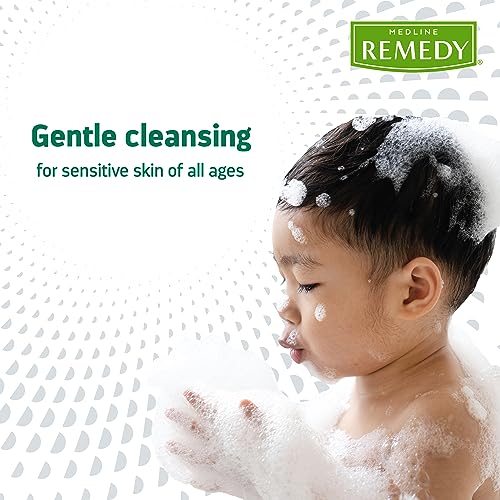 Medline Remedy Clinical Hydrating Shampoo & Body Wash (8 fl oz), 12 Count, Vanilla Scent, Cleanser, No-Rinse, Adults, Kids, Shower Or Bedside, Dimethicone, Sulfate Free