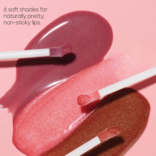 Almay Color & Care Hydrating Lip Gloss, Soft Natural Hues, Prebiotic Complex, Hyaluronic Filling-Sphere Technology, 200 Rose Glow, 0.1 Fl Oz