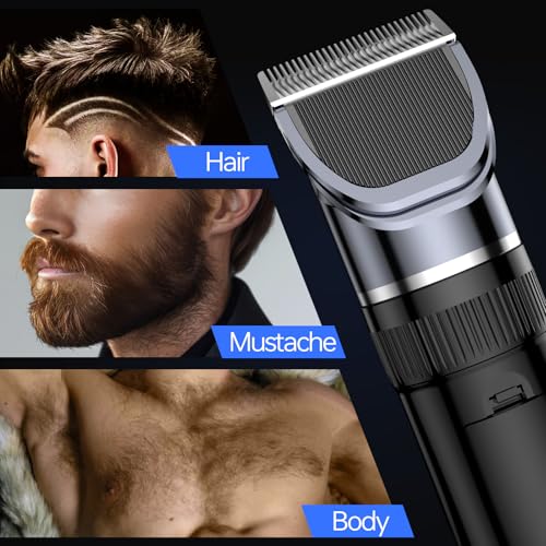 Hair Clippers & Beard Trimmer Grooming Kit for Men£¬Professional Hair Cutting kit,Electric Cordless Rechargeable Hair Trimmer with LED Display for Home Personal Hair Grooming, Gifts for Men