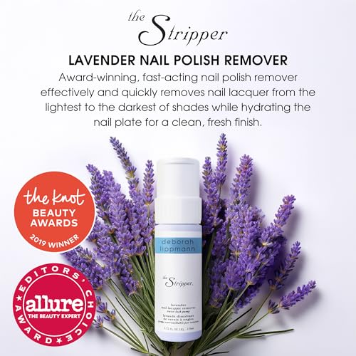 Deborah Lippmann The Stripper | Nail Polish Remover, Fast-Acting | Hydrating Aloe Vera to Prevent Dryness & No Chalky Residue | Lavender Scent