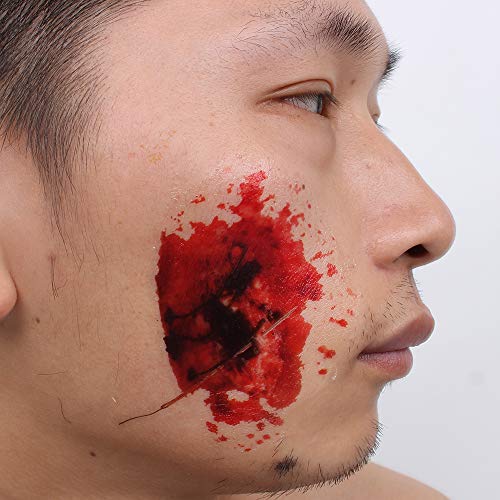 Halloween tattoo stickers, wound, simulated tattoo, scar stickers, knife simulation, waterproof tattoo stickers 24pcs (HL121-141 Message note model£¨total of 24 pcs£©)