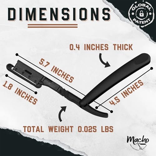 Professional Disposable Straight Razors for Men - Blade Holder with 100 Stainless Steel Razor Blade Heads - Features a Safety Lock & Blade Guard for Barbers, Shaving, and Grooming by Better Barber