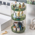 360¡Æ Rotating Makeup Organizer, Bathroom Make Up Spinning Holder Rack, Large Capacity Cosmetics Storage Vanity Shelf Countertop, Fits Cosmetics, Perfume, Skincare(3 Tiers, Green)