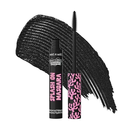 wet n wild SpongeBob Splash On Waterproof Mascara, Bold Black Mascara for Volume, Definition & Long-Lasting Wear, Cruelty Free - Dive Deep