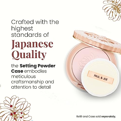 Paul & Joe Setting Powder Case Only, Refill Sold Separately, All-Day Lightweight Compact Powder, Ideal Face Makeup for Setting a Flawless Look and Controlling Oil