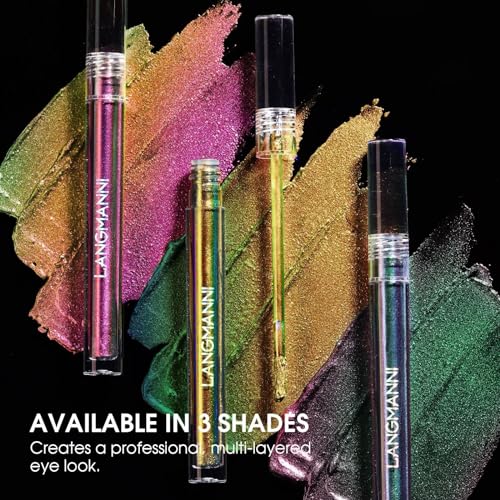 Metallic Liquid Chameleon Eyeshadow Set - Long-Lasting Holographic Glitter Multichrome Eyeshadow, Multi-Dimensional Color Shifting Makeup, Quick-Drying & Waterproof (WONDER)