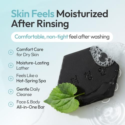 Premium Korean Herbal Cleansing Bar - Anti-Aging & Deep Moisture for Mature Skin - For Dry Itchy Skin - Sulfate-Free, 2.8oz