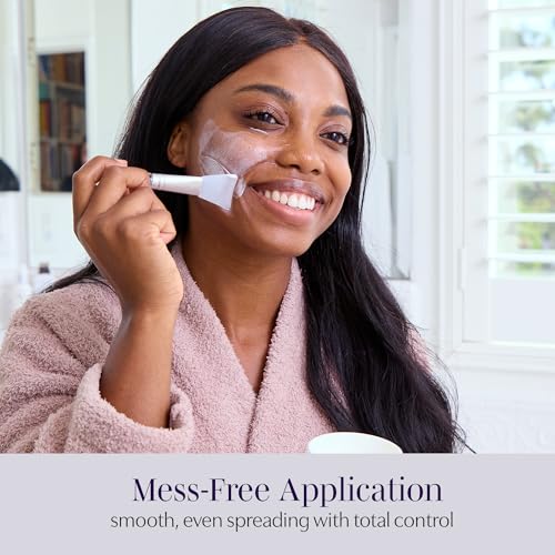 Saian Silicone Mask Brush Face Applicator Spatula Trio - Flexible Handheld Cosmetic Tools for Clay Mask Application - Reusable Scoop and Apply Tool Set with Contoured Heads for Facial Creams and Masks