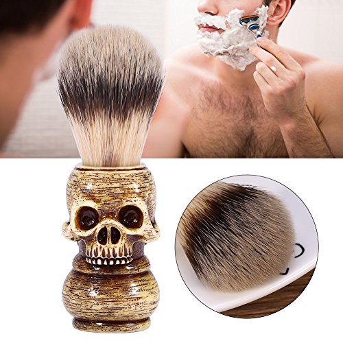 ¡¼?????????????????? ??????????¡½ Mens Skull Head Salon Beard Shaving Brush