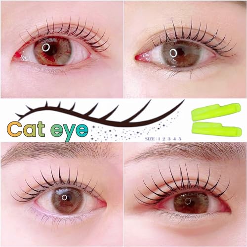 Lash Lift Shields C Curl 5 Size Lifting Pad, Rapid Eyelash Shield Shiny Perm Rods Make Eyes Natural Curl Flexible Pads Extreme Rod 100 Use Elastic Lami Perming Roller (Galaxy Color)