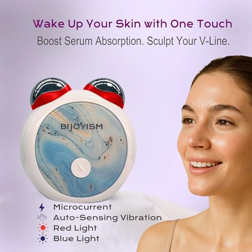 Red Light Massager for Face & Neck - Dual Light Multifunctional Anti-Wrinkle Face Lift Device - Facial Device for Skincare